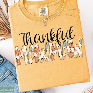 Thankful Mawmaw PNG: Mawmaw Fall Pumpkin Design (Digital Download)