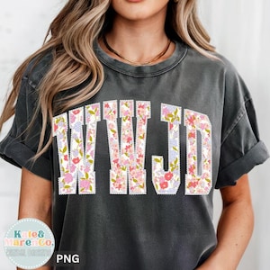 What Would Jesus Do PNG: Preppy WWJD, Scripture Bible Verse Design (Digital Download)