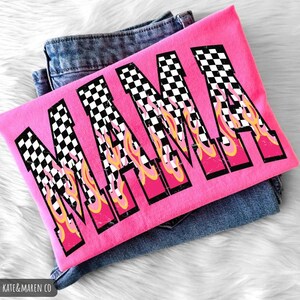 Retro Mama Flame PNG: Pink Mom Flame Design (Digital Download) image 2