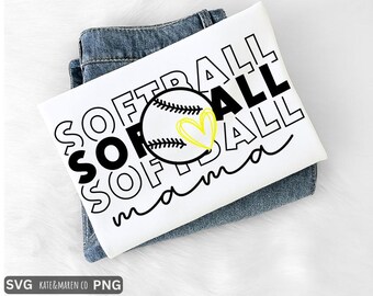 Softball Mama SVG PNG: Softball Mom Design (Digital Download)