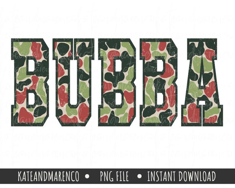 Camo Christmas Bubba PNG: Camouflage Brother Holiday Sublimation Design ...