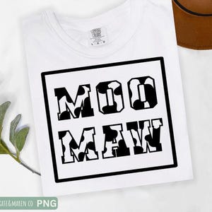 moomaw cow print svg, western moo maw png,  cricut cut files and sublimation