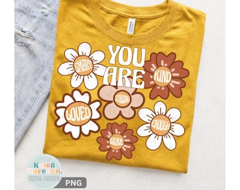 Du är tillräckligt i PNG: Boho inspirerande självkärleksdesign (digital nedladdning)