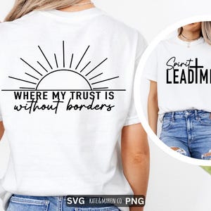 Espíritu Guíame SVG PNG: Cita cristiana, diseño de versículo bíblico (descarga digital)