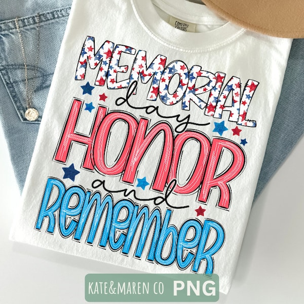 Memorial Day png, honor and remember png, america png, 4th of july png, sublimation