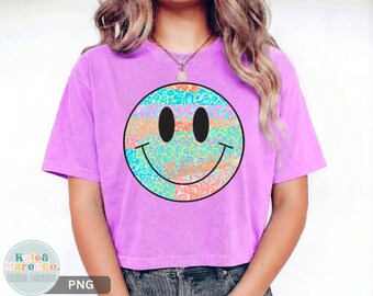 Groovy Smile PNG: Retro Summer Sublimation Design (Digital Download)
