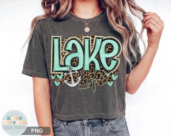 Lake Life png: zomervakantie meerontwerp (digitale download)
