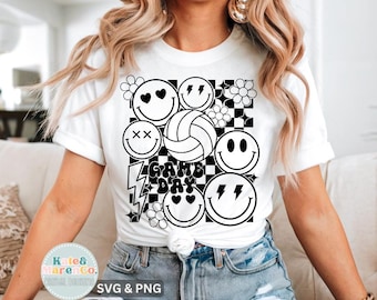 Día del partido de voleibol SVG PNG: Diseño retro de mamá voleibolista (descarga digital)