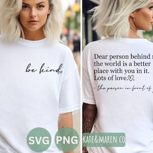 Dear person behind me svg, person behind me png, be kind svg, be kind png