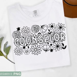 Counselor Floral SVG PNG: Therapeut Design (Digitaler Download)