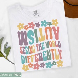 autism awareness svg, seeing the world differently svg, peace love inclusion svg, special education svg, cricut cut file and sublimation