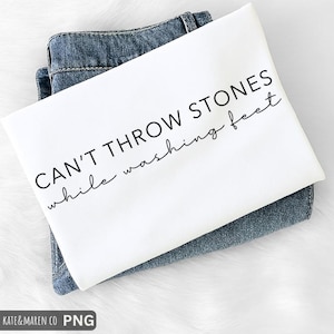 Can't Throw Stones SVG PNG: Religiöses Zitat, christliches Design (digitaler Download)