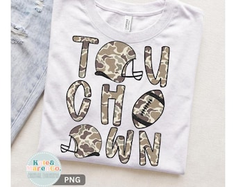 Camo Football PNG: Touchdown, Football Mama, Super Bowl Sublimation (Digital Download)