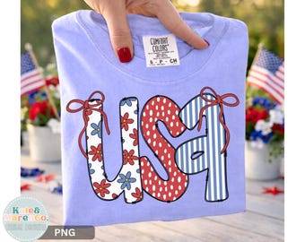 Patriotic Coquette USA PNG: Memorial Day And 4th of July Design (Digital Download)
