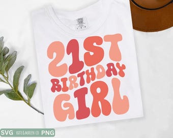 21. Geburtstagskind SVG PNG: Einundzwanzig Design (Digitaler Download)