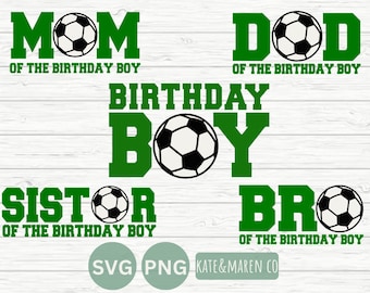 Soccer Birthday SVG PNG: Matching Soccer Family Design (Digital Download)