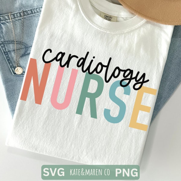 cardiology nurse svg, cardio nurse png, nurse cricut cut file and sublimation