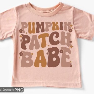 Pumpkin Patch Babe SVG PNG: Kids Retro Fall Design (Digital Download)