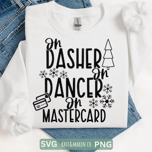 lustige Weihnachten svg, auf Dasher svg, Shopping svg, black Friday Cricut Cut Datei und Sublimation