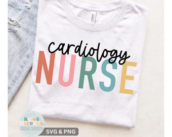 Cardiology Nurse SVG PNG: Heart Nurse Design (Digital Download)