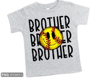Softball Brother PNG: Biggest Fan Sublimation Design (Digital Download)