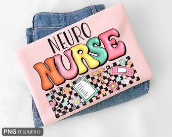 Enfermera neurológica PNG: Diseño de sublimación de neurología (descarga digital)