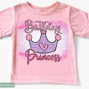 Birthday princess png, girl birthday sublimation