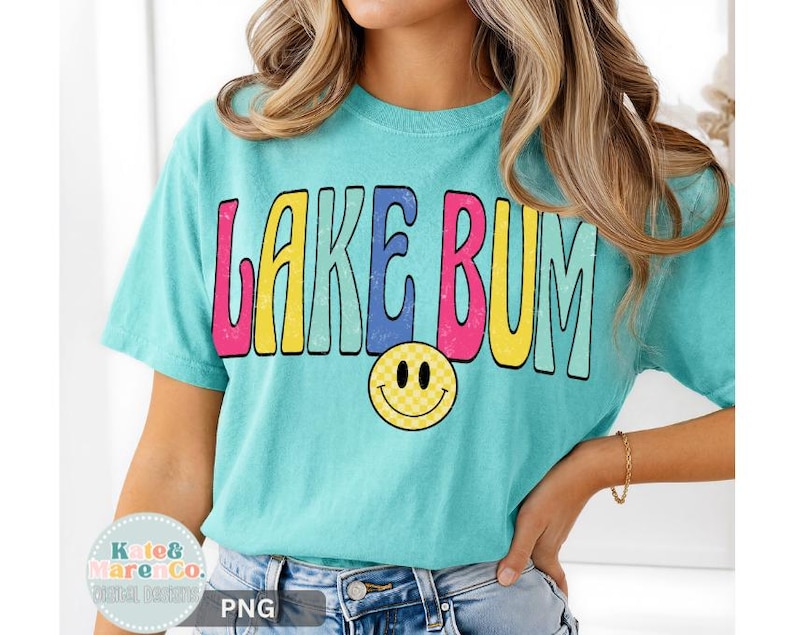 Lake Bum PNG: Retro Summer Vacation Design (Digital Download) image 1