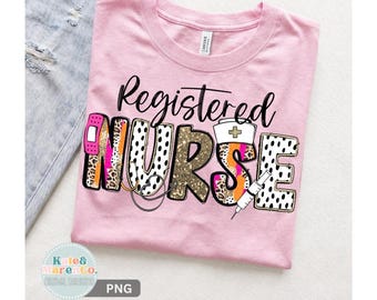 Registered Nurse PNG: RN Sublimation Design (Digital Download)