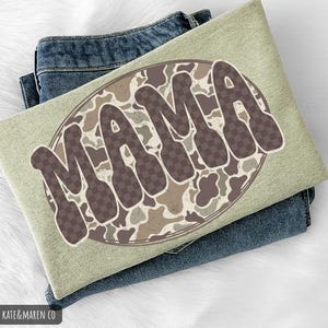 Camo Mama PNG: Camouflage Mom Mother’s Day Design (Digital Download)