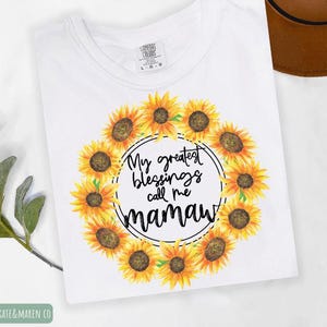 My greatest blessings call me mamaw png, mamaw sunflower png, mamaw life sublimation