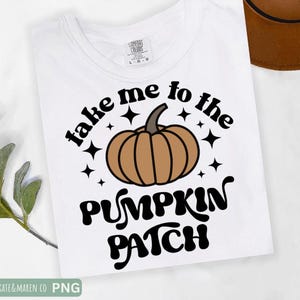 retro halloween svg, vintage fall svg, take me to the pumpkin patch png halloween cricut cut file and sublimation
