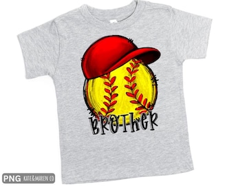 Softball Brother PNG: Biggest Fan Sublimation Design (Digital Download)
