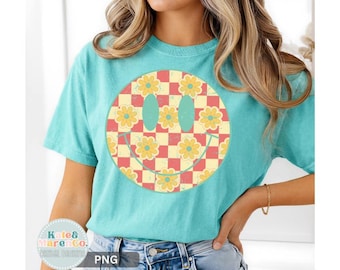 Retro Summer PNG: Groovy Vacation Smile Design (Digital Download)