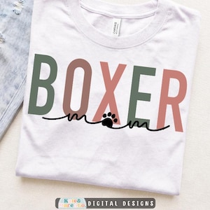 Boxer Mom SVG PNG: Dog Mom Design (Digital Download)