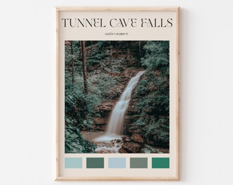 Tunnel Cave Falls Print, Tunnel Cave Falls Wall Art, Tunnel Cave Falls Poster, Tunnel Cave Falls Photo, Tunnel Cave Falls Decor, Arkansas