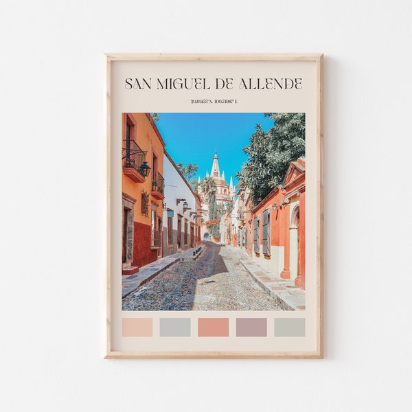 Impresión de San Miguel De Allende, Arte de pared de San Miguel De Allende, Cartel de San Miguel De Allende, Foto de San Miguel De Allende, México #BB437