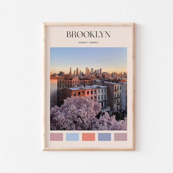 Impression de Brooklyn, Art mural de Brooklyn, affiche de Brooklyn, Photo de Brooklyn, impression d’affiche de Brooklyn, décoration murale de Brooklyn, #AA574