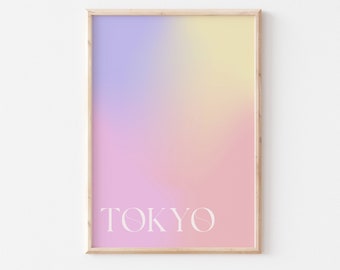 Tokyo Travel Print, Tokyo Quote Poster, Pastel Tokyo Art, Tokyo Typographic Print, Tokyo Wall Art, Japon Affiche