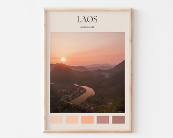 Laos Print, Laos Wall Art, Laos Poster, Laos Photo, Laos Poster Print, Laos Wall Decor #AA808