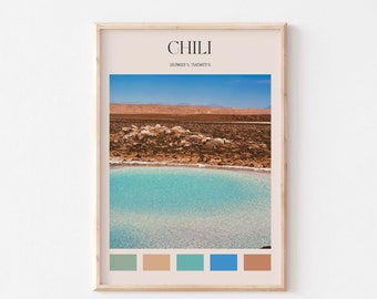 Chili Print, Chili Wall Art, Chili Poster, Chili Photo, Chili Poster Print, Chili Wall Decor, Chili Travel Poster, South America #AA404