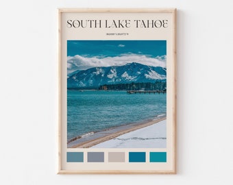South Lake Tahoe Print, Tahoe Wall Art, Tahoe Poster, Tahoe Photo, Tahoe Poster Print, Tahoe Wall Decor, California