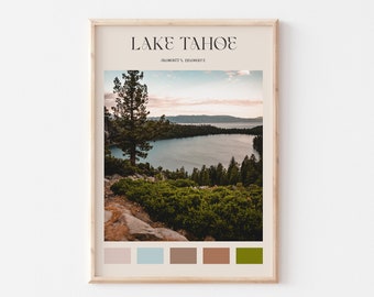 Lake Tahoe Print, Lake Tahoe  Wall Art, Lake Tahoe Poster, Lake Tahoe Photo, Lake Tahoe Poster Print, Lake Tahoe Wall Decor #AA805