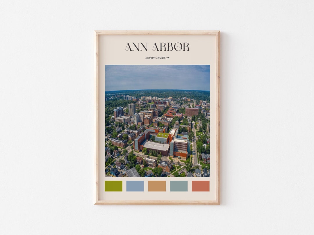Ann Arbor Print, Ann Arbor Wall Art, Ann Arbor Poster, Ann Arbor Photo