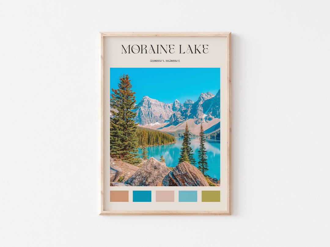Moraine Lake Print, Moraine Lake Wall Art, Moraine Lake Poster, Moraine
