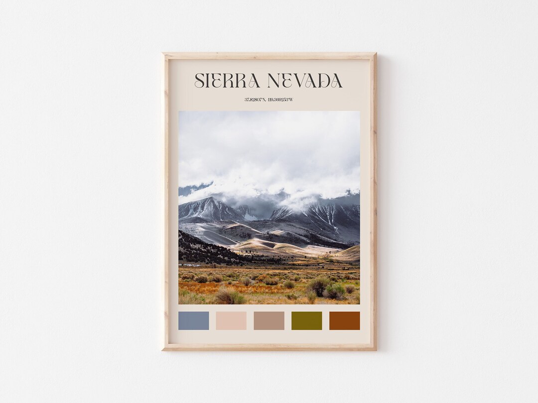 Sierra Nevada Print, Sierra Nevada Wall Art, Sierra Nevada Poster ...