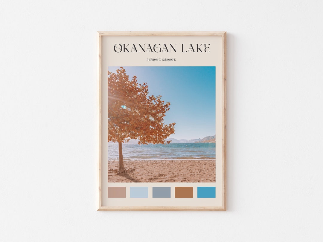 Okanagan Lake Print, Okanagan Lake Wall Art, Okanagan Lake Poster