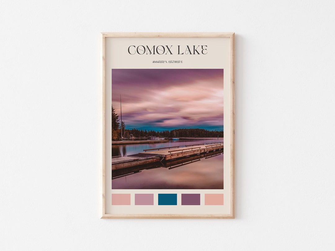 Comox Lake Print, Comox Lake Wall Art, Comox Lake Poster, Comox Lake