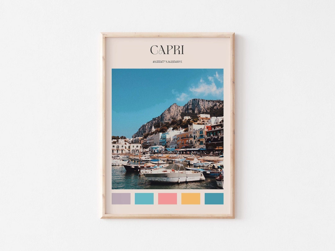 Capri Print Capri Wall Art Capri Poster Capri Photo Capri Etsy