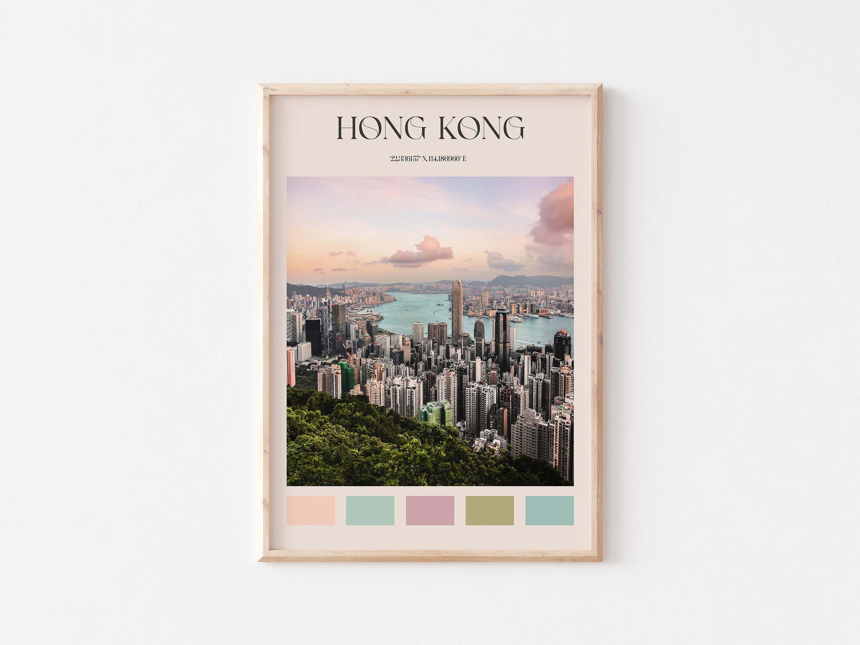 Hong Kong Print Hong Kong Wall Art Hong Kong Poster Hong Etsy